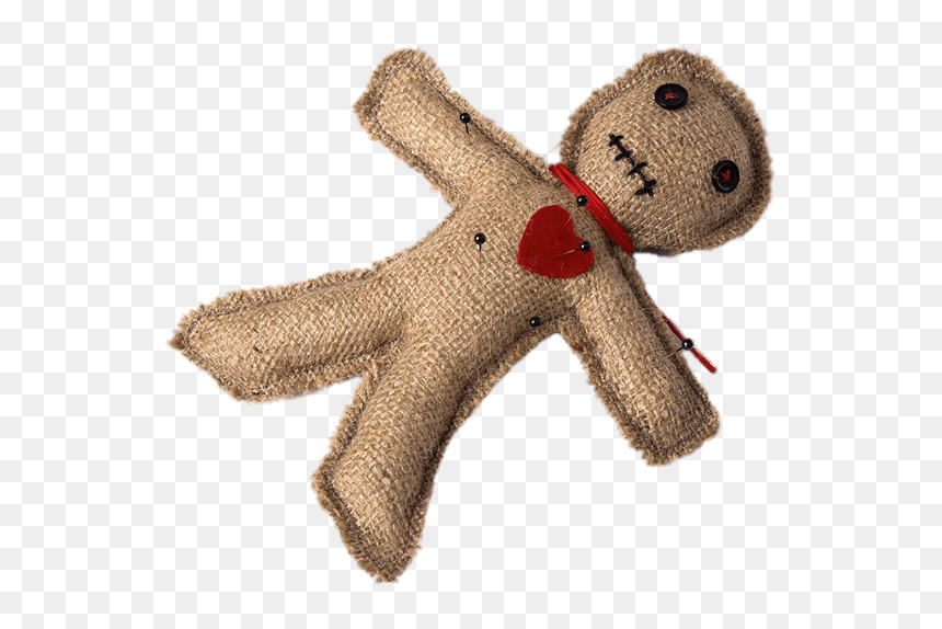 Voodoo Doll With Red Heart - Voodoo Doll Transparent Background, HD Png Download - doll png