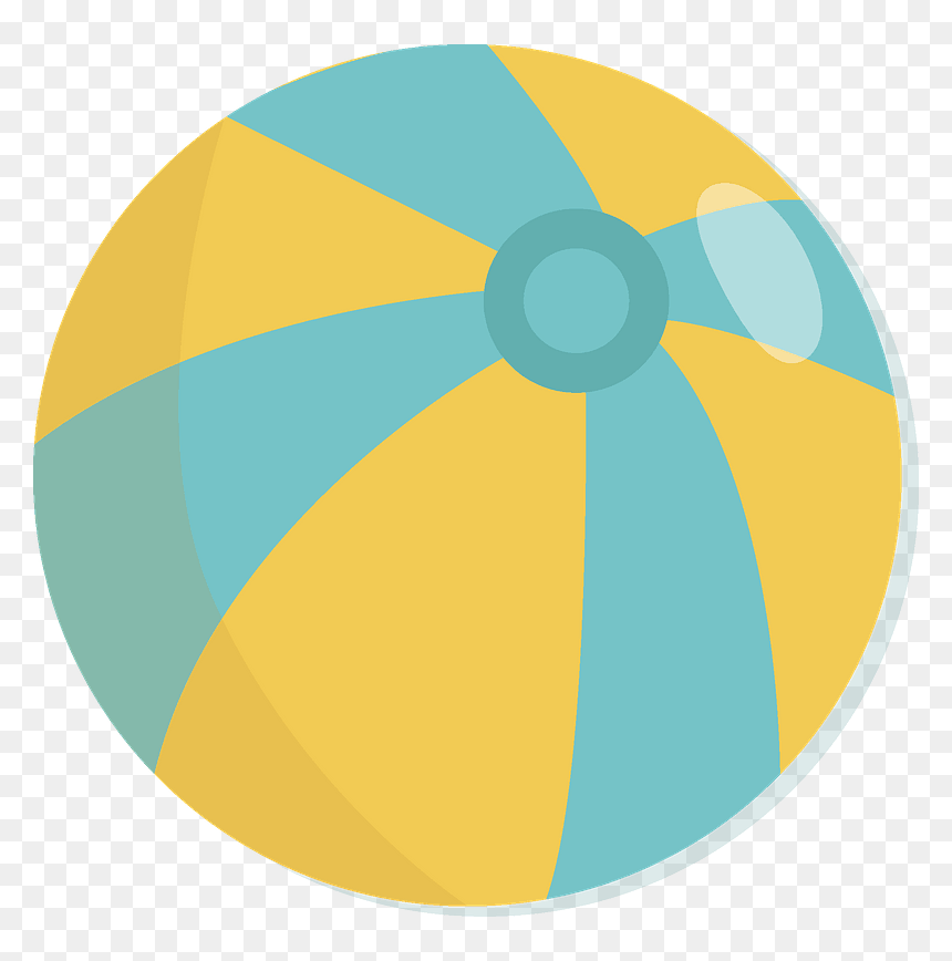 Beach Ball Clipart - Circle, HD Png Download - beachball png