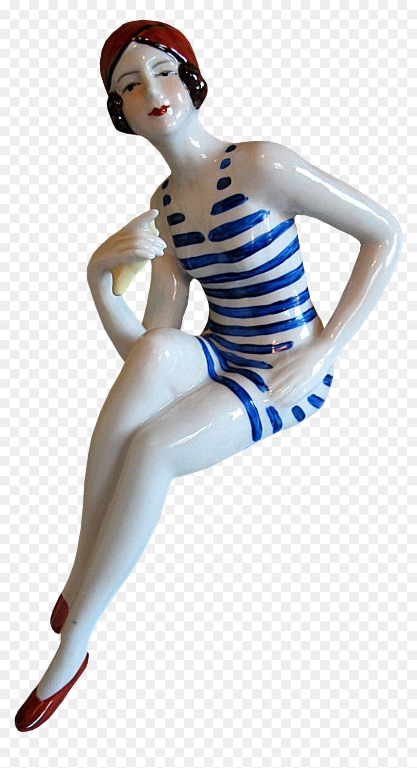 Art Deco French Bathing Belle Transparent Image Antiques - Bathing Belle Png, Png Download - french png
