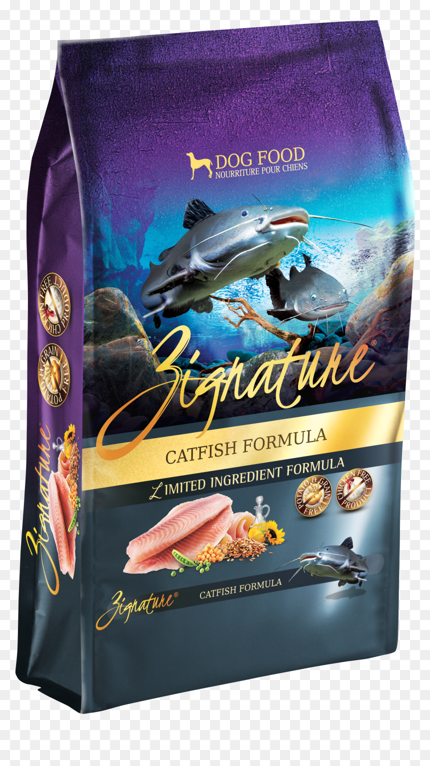 African Grey Clipart , Png Download - Zignature Dog Food, Transparent Png - catfish png