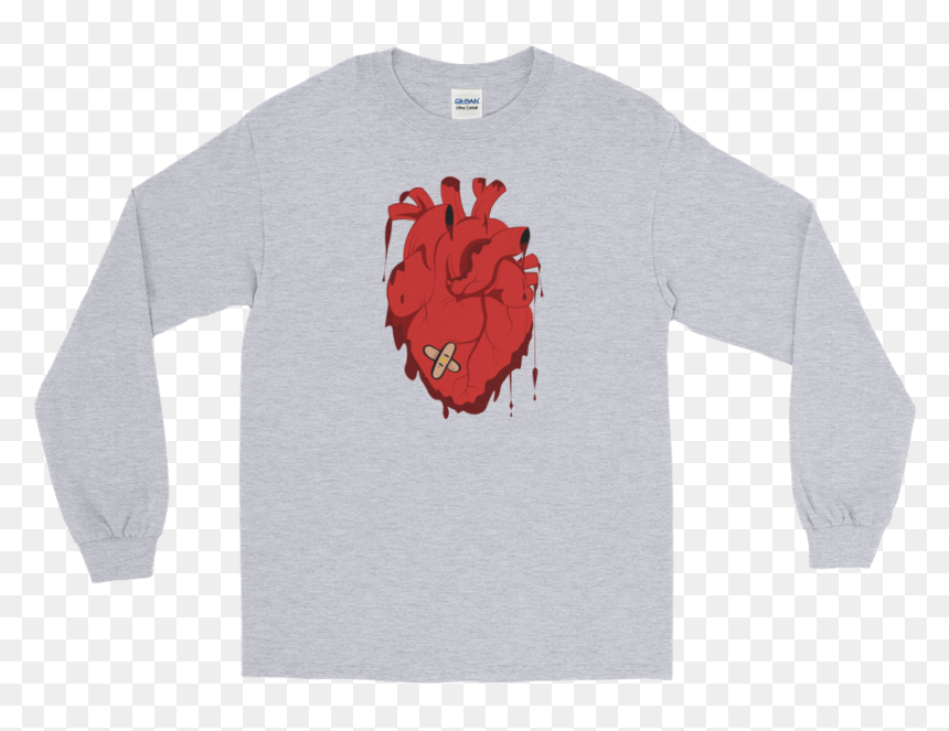 Long-sleeved T-shirt, HD Png Download - bleeding heart png