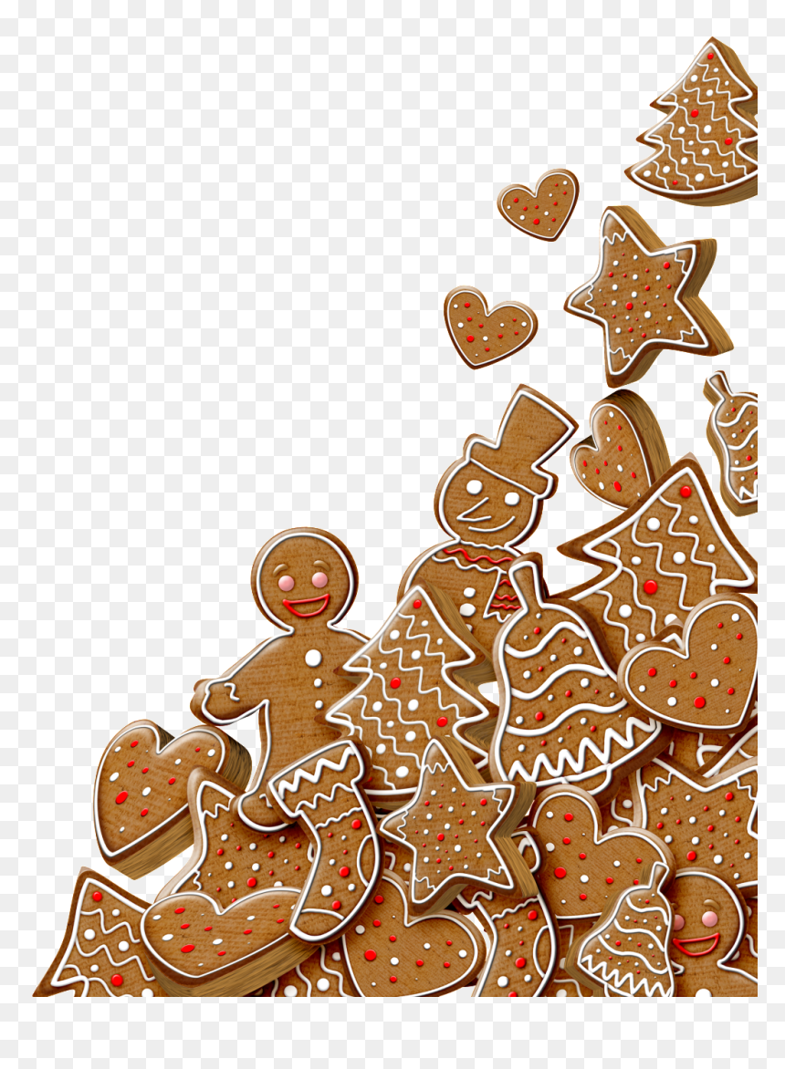 Christmas Day Gingerbread Man Food Decoration Vector - Christmas Day, HD Png Download - gingerbread png