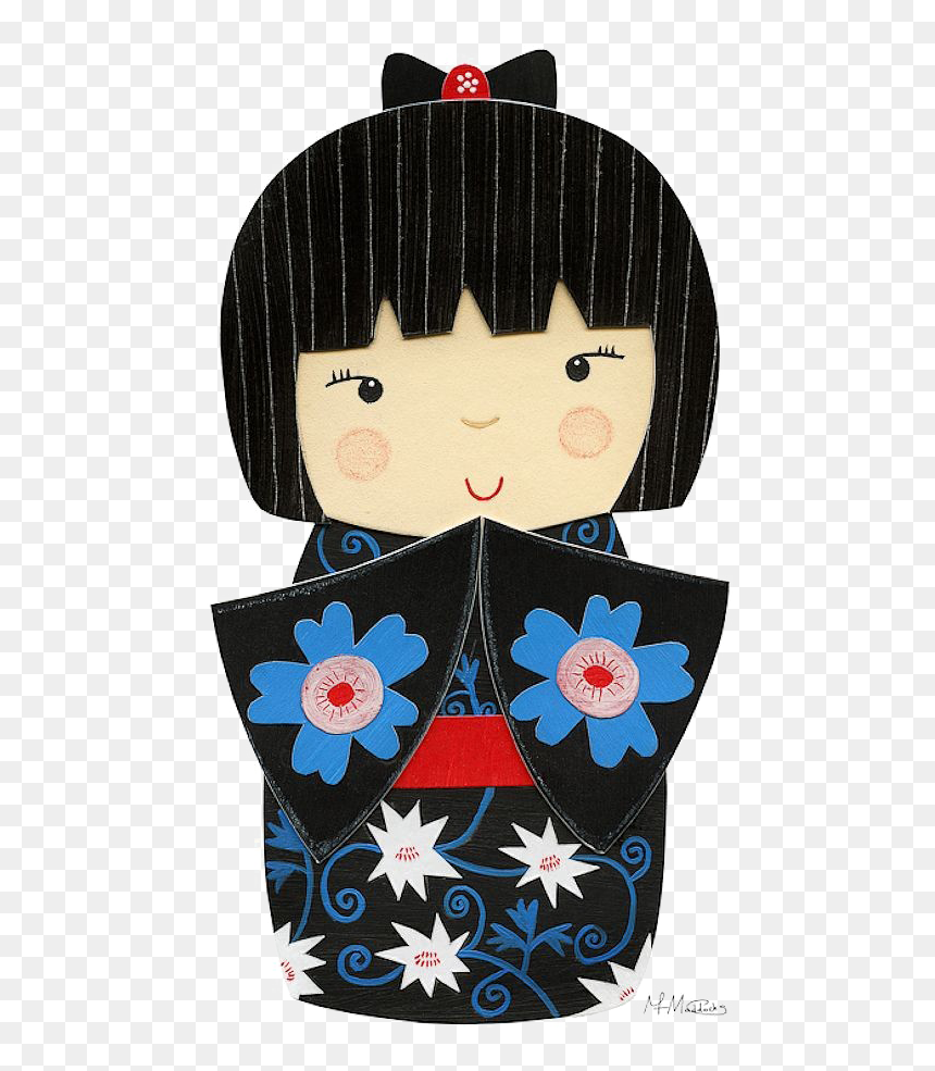 Transparent Japanese Girl Clipart - Japanese Doll, HD Png Download - doll png