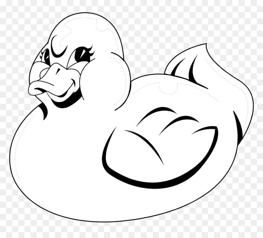 Rubber Duck - Black And White Rubber Ducky, HD Png Download - rubber ducky png