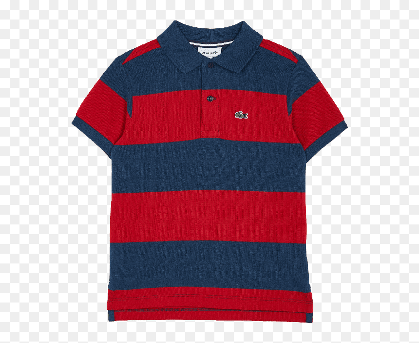 Navy & Red Striped Petit Pique Polo Shirt - Polo Shirt, HD Png Download - red stripe png