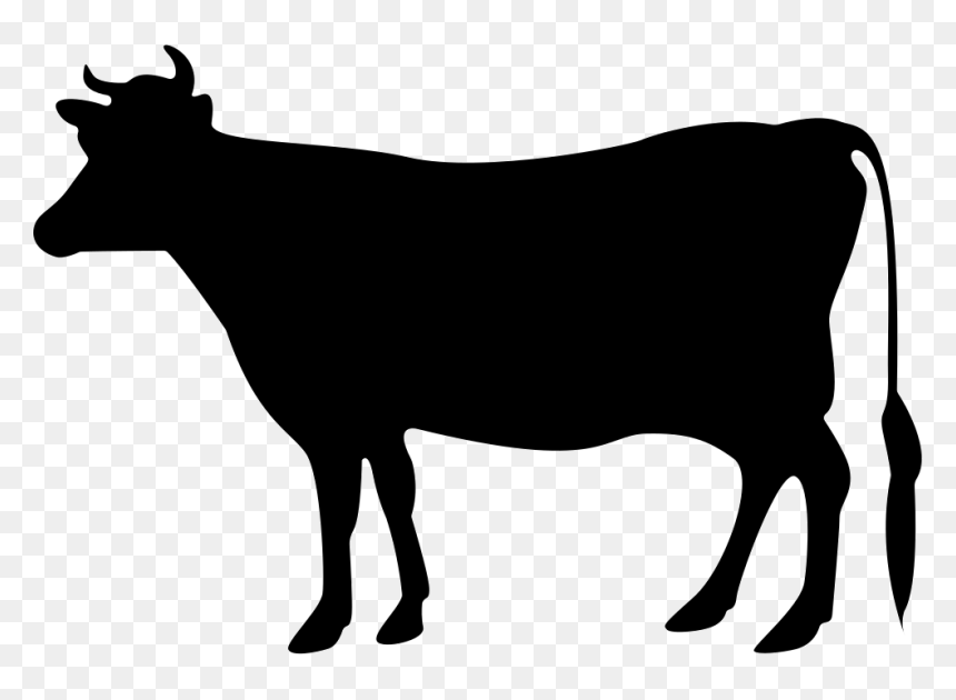 Beef - Cow Black Clipart, HD Png Download - beef png