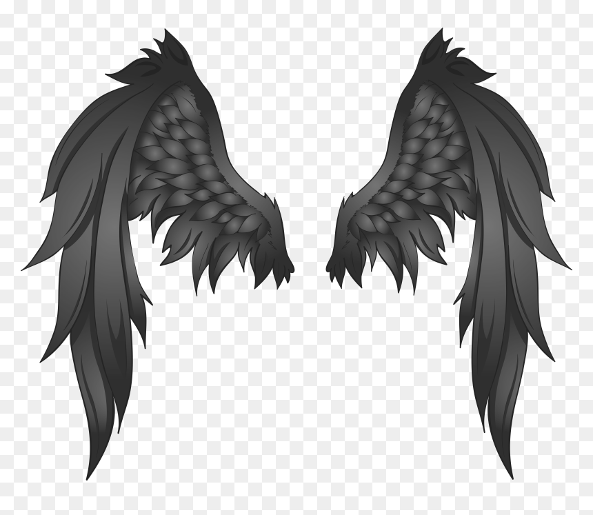 Black Wings Clipart Clip Free Download Black Wings, HD Png Download - white wings png