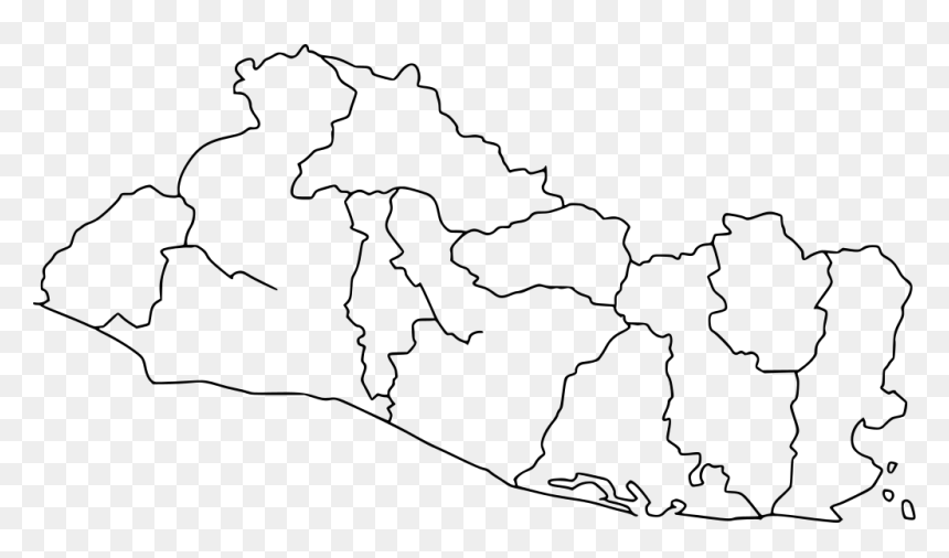 Colorear El Salvador Mapa Png Silueta, Transparent Png - guatemala flag png