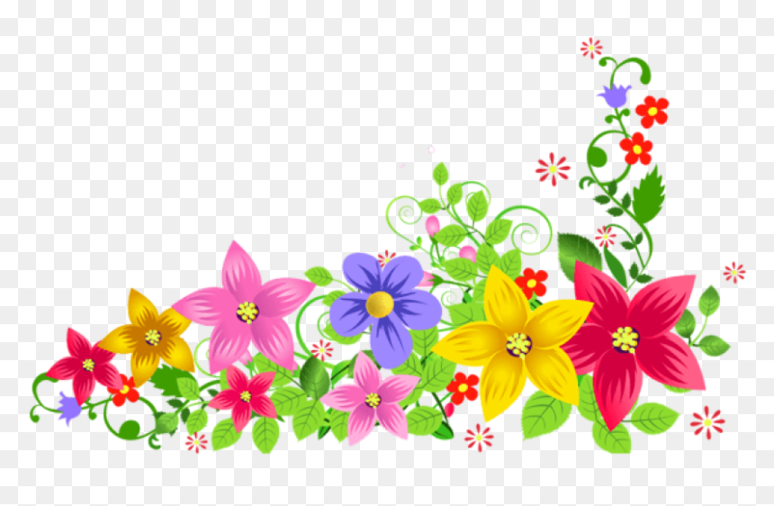 Download Transparent Floral Decoration Clipart Png - Flower Background Hd Png, Png Download - floral clipart png
