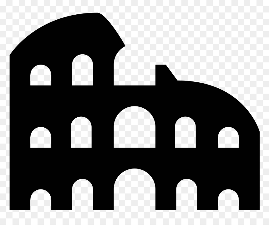 The Roman Colosseum Viewed From The Side, Long Abandoned - Clip Art, HD Png Download - colosseum png