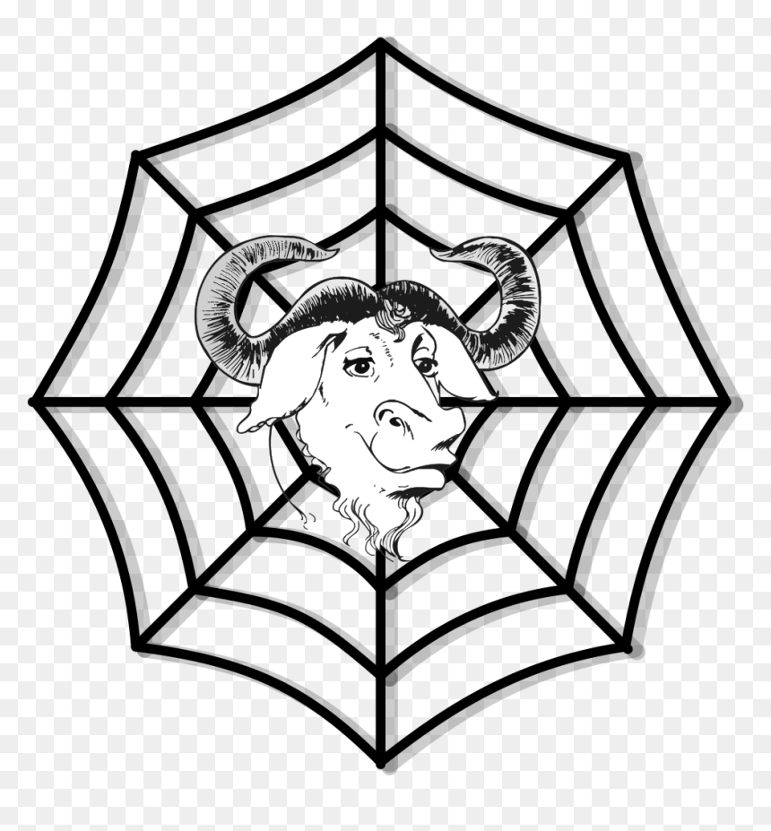 File - Gnunet Logo - Svg - Clipart Spider Web - Png - Spider Web Easy Drawing, Transparent Png - webpng