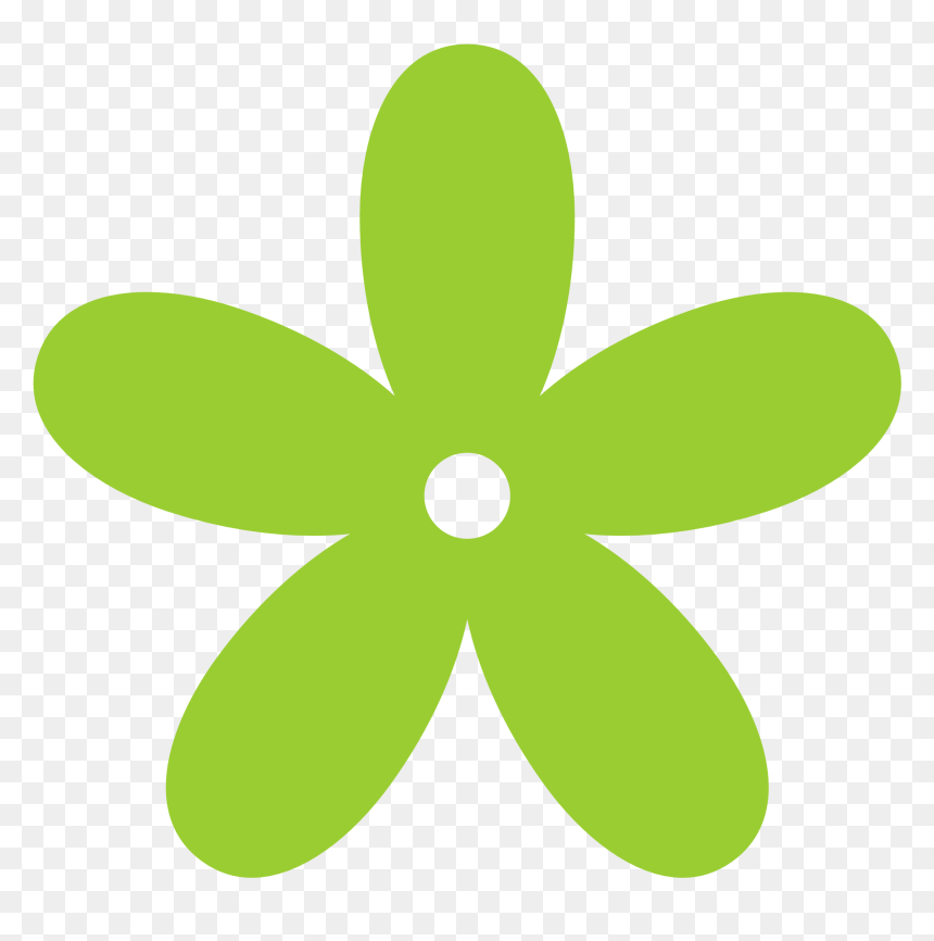 Flower Clipart Green - Green Flower Clipart, HD Png Download - floral clipart png