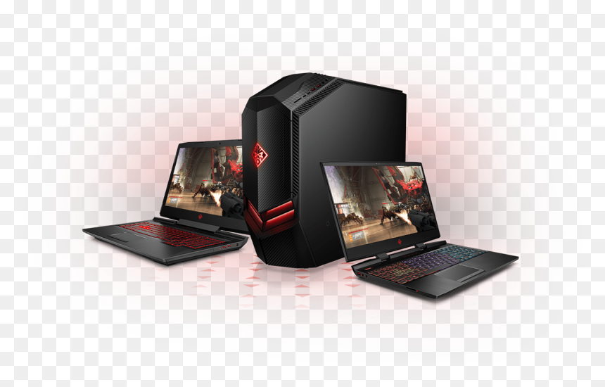 Omen Family Of Laptops And Desktops For Sale - Netbook, HD Png Download - laptops png