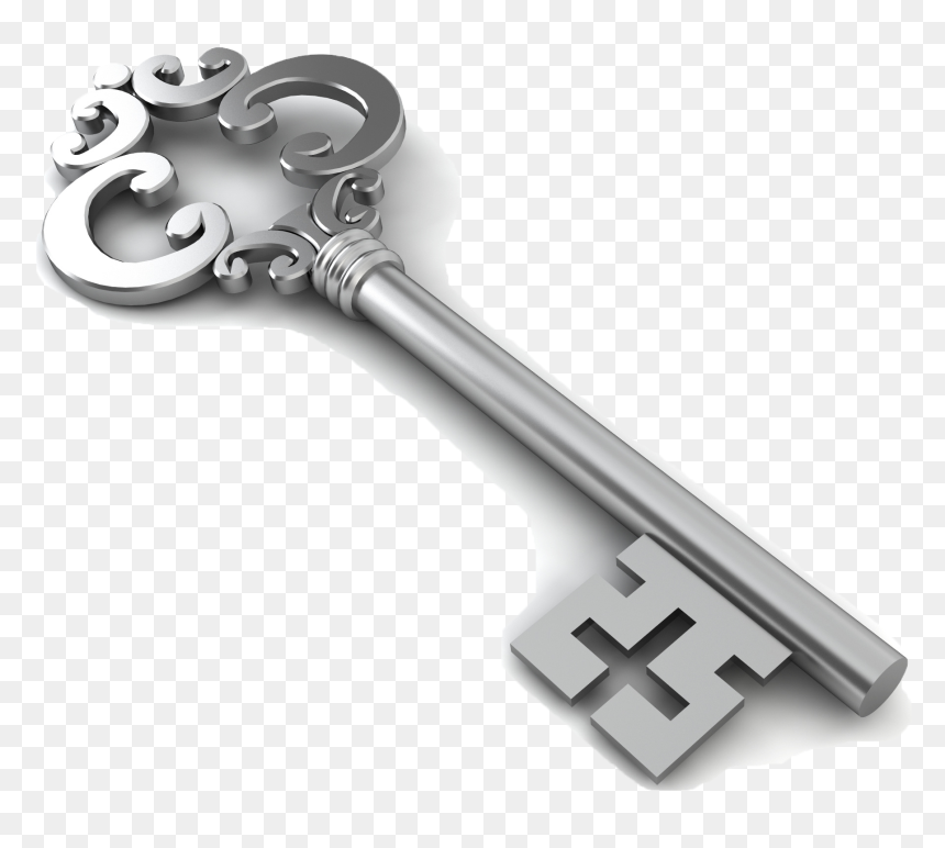 Silver House Key Png , Png Download, Transparent Png - house key png