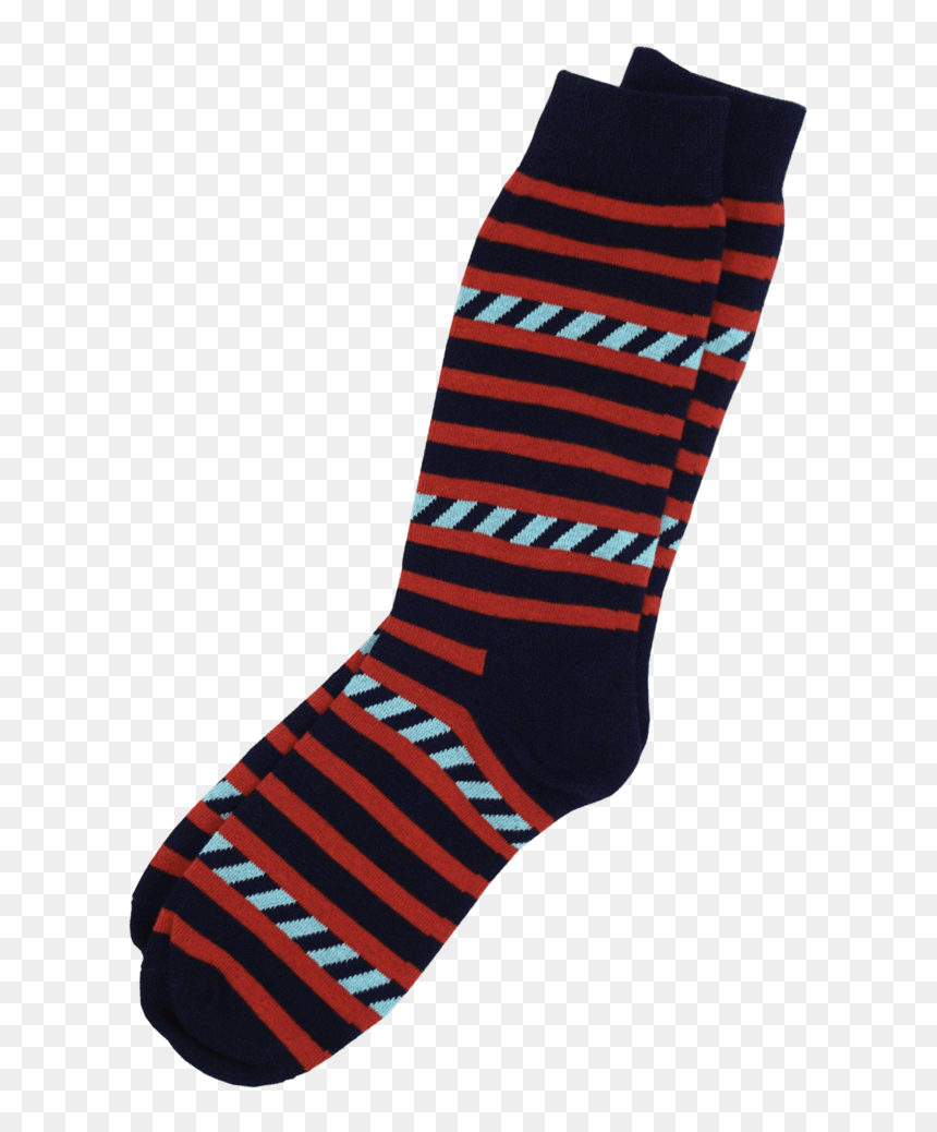 Men"s Red And Black Striped Combed Cotton Socks - Sock, HD Png Download - red stripe png