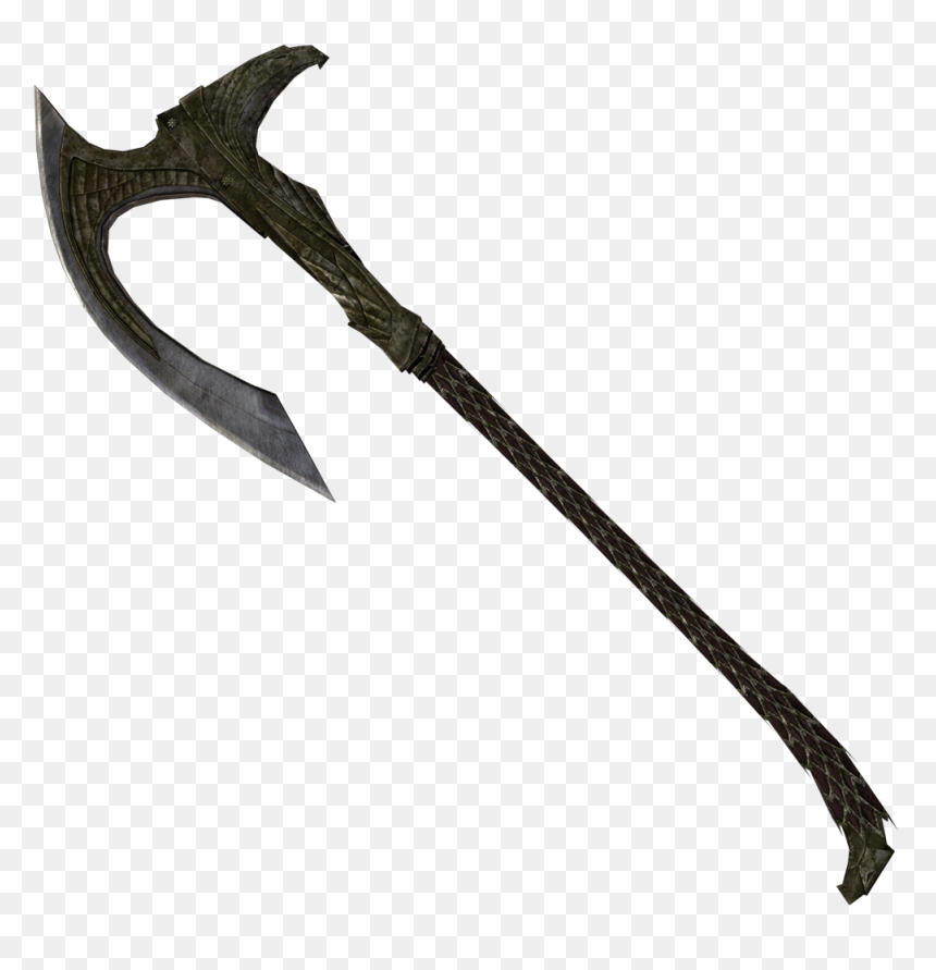 Elven Battleaxe - Skyrim Battle Axe, HD Png Download - battle axe png