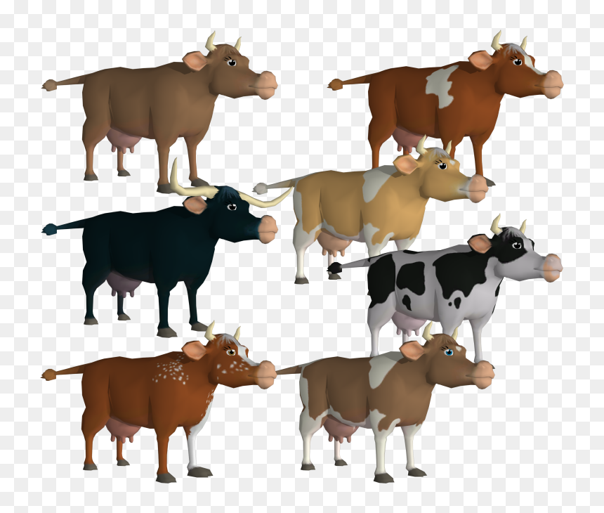 Dairy Cow, HD Png Download - cows png