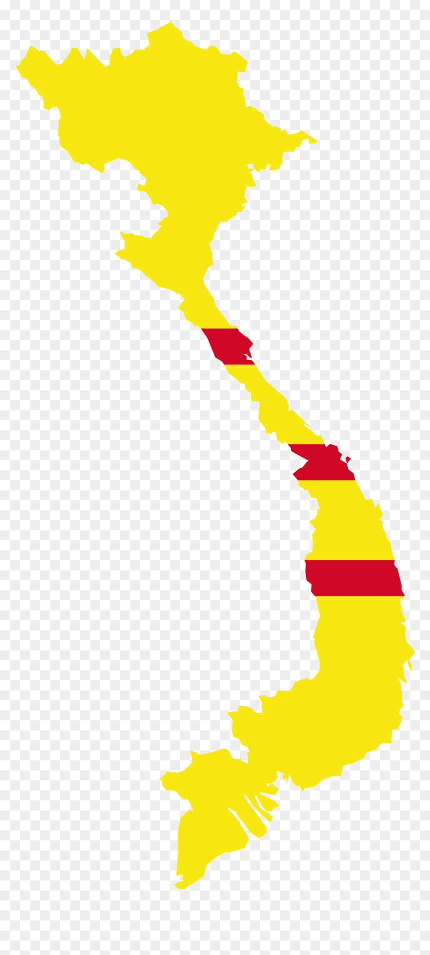 South Vietnam Flag Map , Png Download - Map Flag Of Vietnam, Transparent Png - vietnam flag png