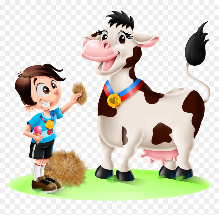 Cows Dairy Month Clipart - Cartoon, HD Png Download - cows png