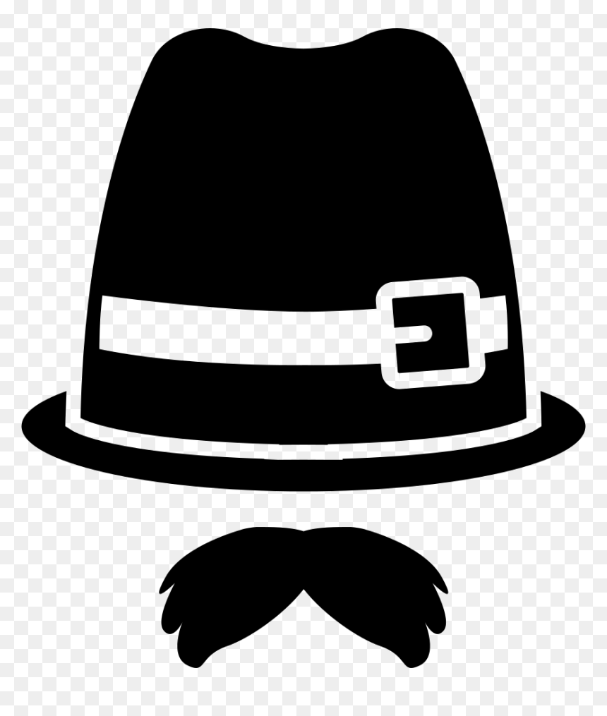 Moustache And Fedora Hat With Buckle - Fancy Dress Icon, HD Png Download - fedora.png