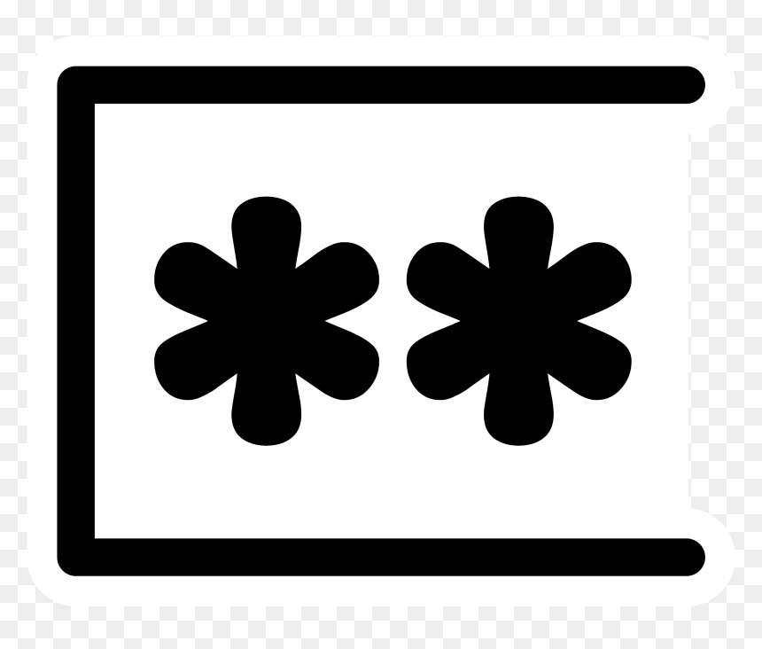 Mono Password Clip Arts - Password Clipart Transparent, HD Png Download - password icon png