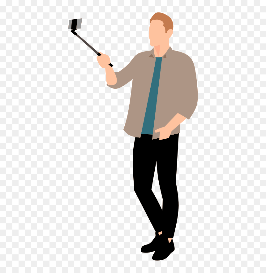 Man Taking A Selfie - Selfie Clipart Png, Transparent Png - selfie png