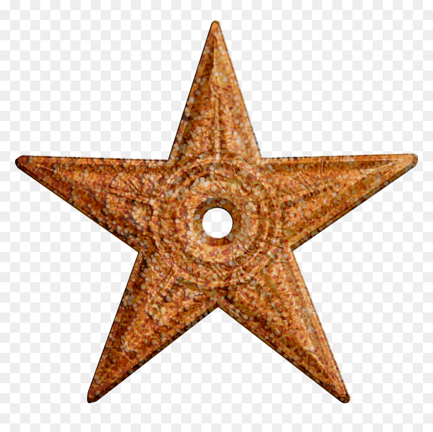 Starfish Barnstar Hires - Red Star For Maps, HD Png Download - star fish png