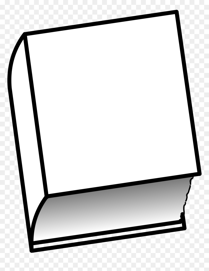Book Cover Clipart - Close Book Clipart Black And White, HD Png Download - blank book cover png