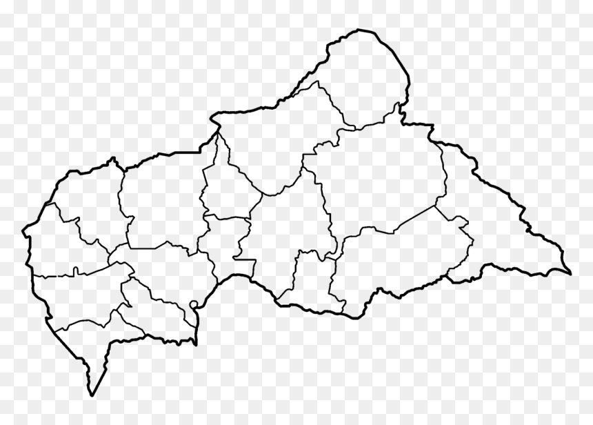 Transparent Map Of Africa Png - Central African Republic Outline Map, Png Download - africa outline png