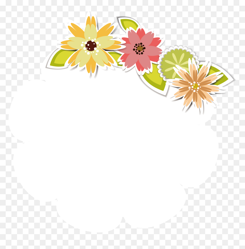 Graphic Stock Floral Design Cute Decoration Message - Flower Template Design Transparent, HD Png Download - message png