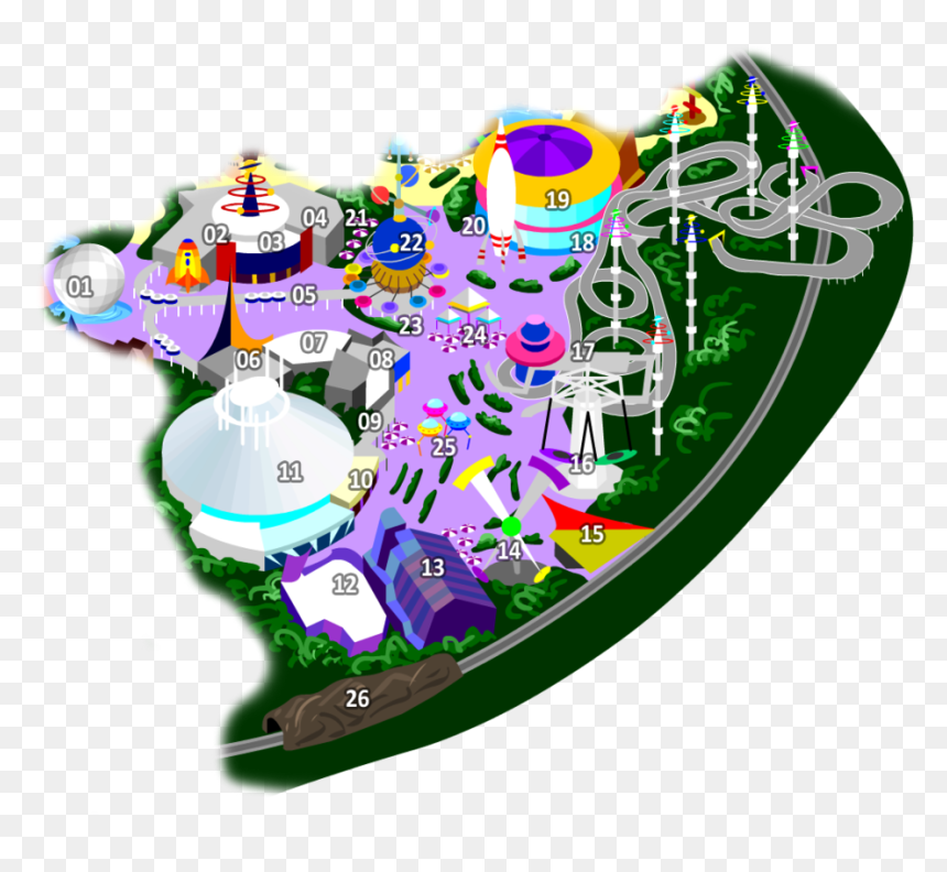 Railroad, Wallpaper V - Map Tomorrowland Disneyland Anaheim, HD Png Download - railroad png
