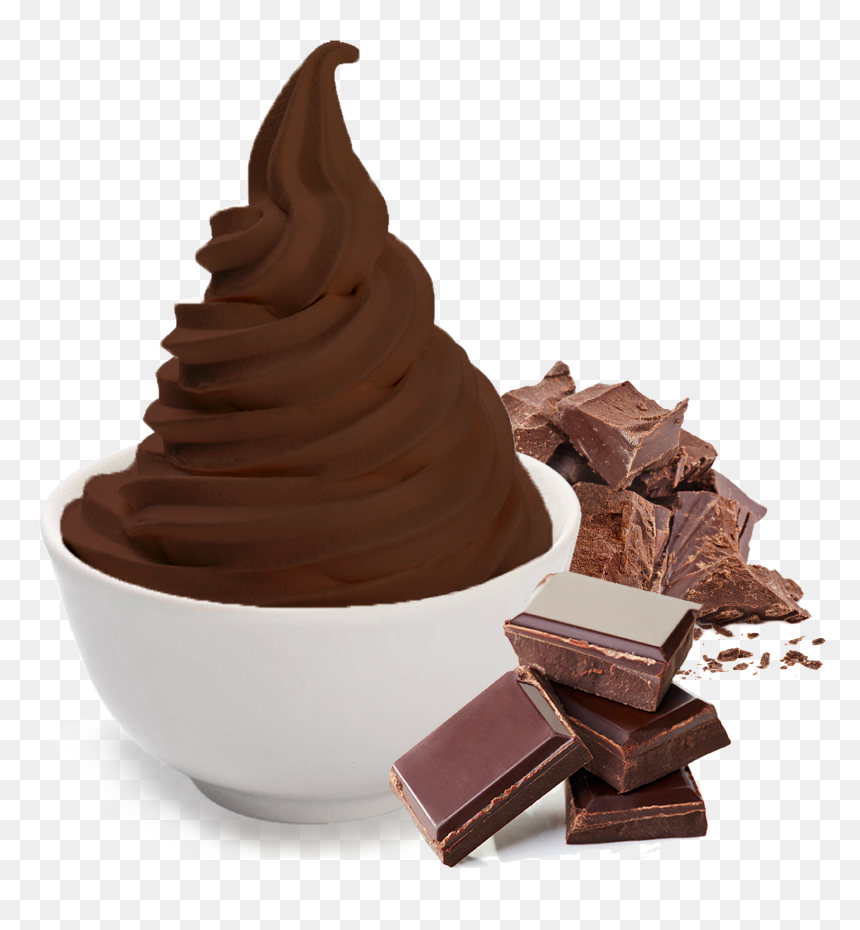 Chocolate Brown Cow Yogurt , Png Download, Transparent Png - frozen yogurt png