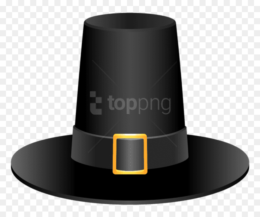 Clip Art Thanksgiving Hat - Pilgrim Hat Transparent Background, HD Png Download - fedora.png