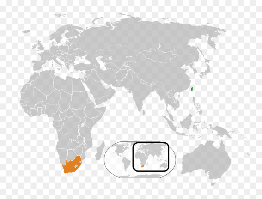South Africa Taiwan Relations - South Africa And Taiwan, HD Png Download - africa outline png