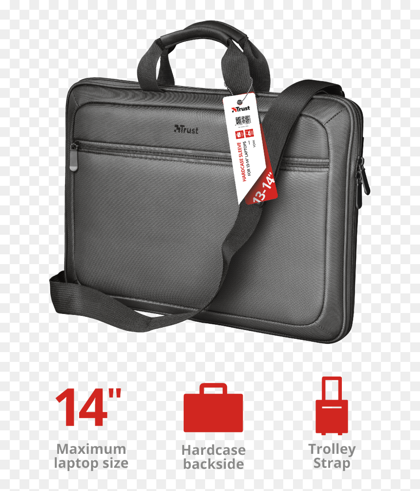 York Hardcase Sleeve For 13-14” Laptops - 23299 Trust, HD Png Download - laptops png