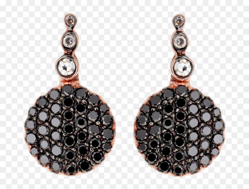 Earrings, HD Png Download - black diamond png