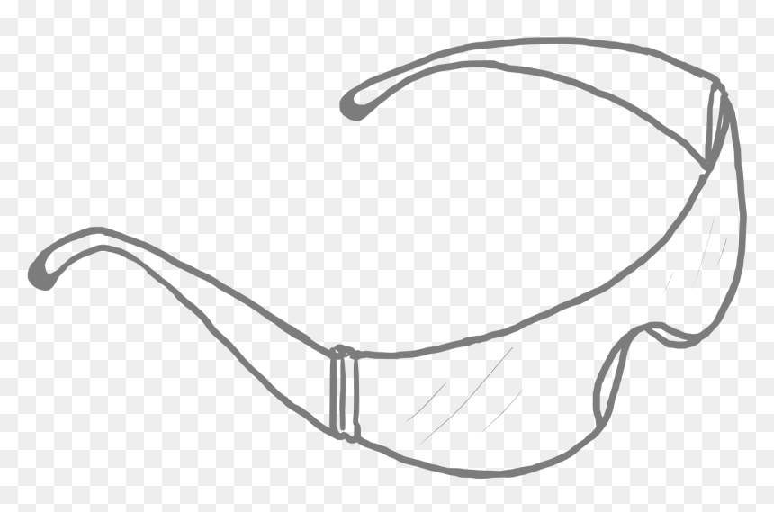 Line Art, HD Png Download - safety goggles png