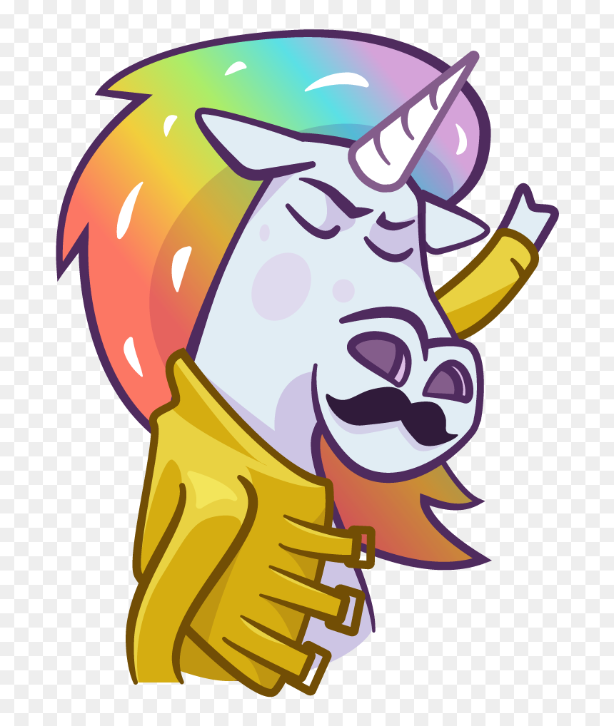 Uniquely Unicorn Raising His Fist In A Freddie Mercury - Freddie Mercury Unicorn, HD Png Download - freddie mercury png
