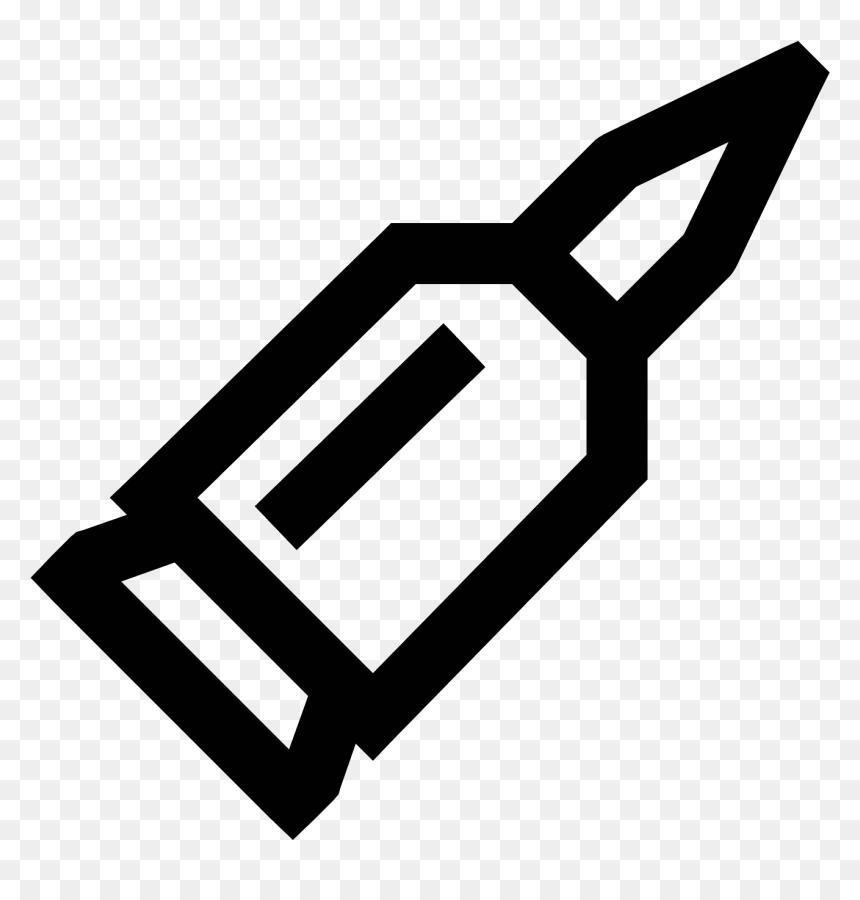 It"s A Logo Of A Pointed Bullet Still In It"s Casing - Icon, HD Png Download - bullet icon png