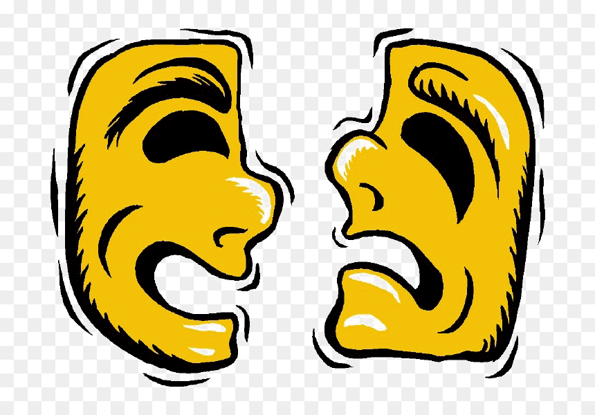 Drama Masks Clipart, HD Png Download - drama masks png