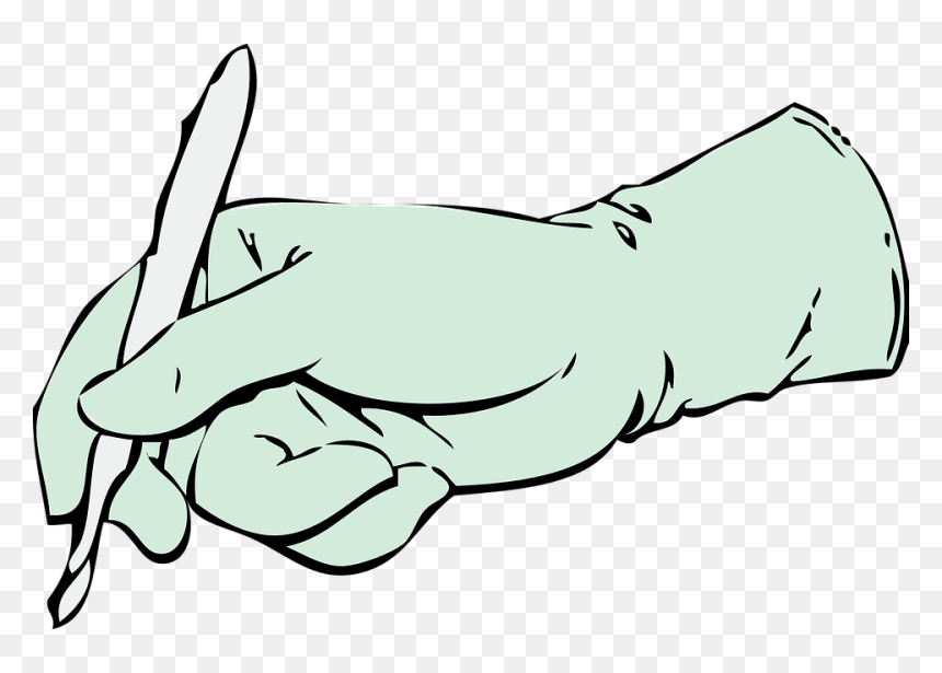 Gloved Hand With Scalpel - Surgery Clipart, HD Png Download - scalpel png