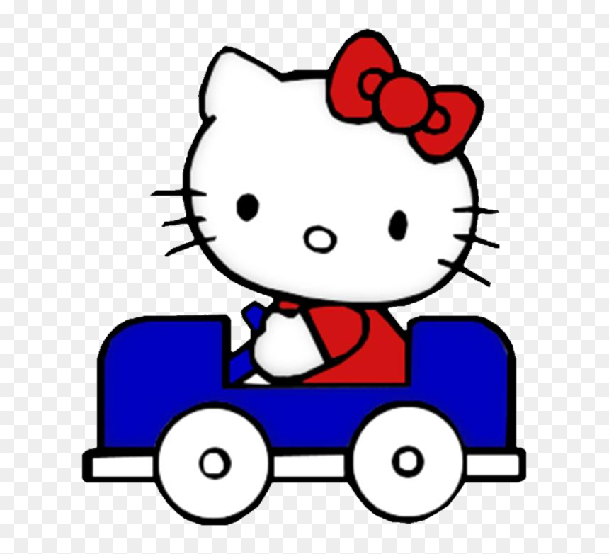 5 Hello Kitty Charts On This Page - Hello Kitty In A Car, HD Png Download - driving png