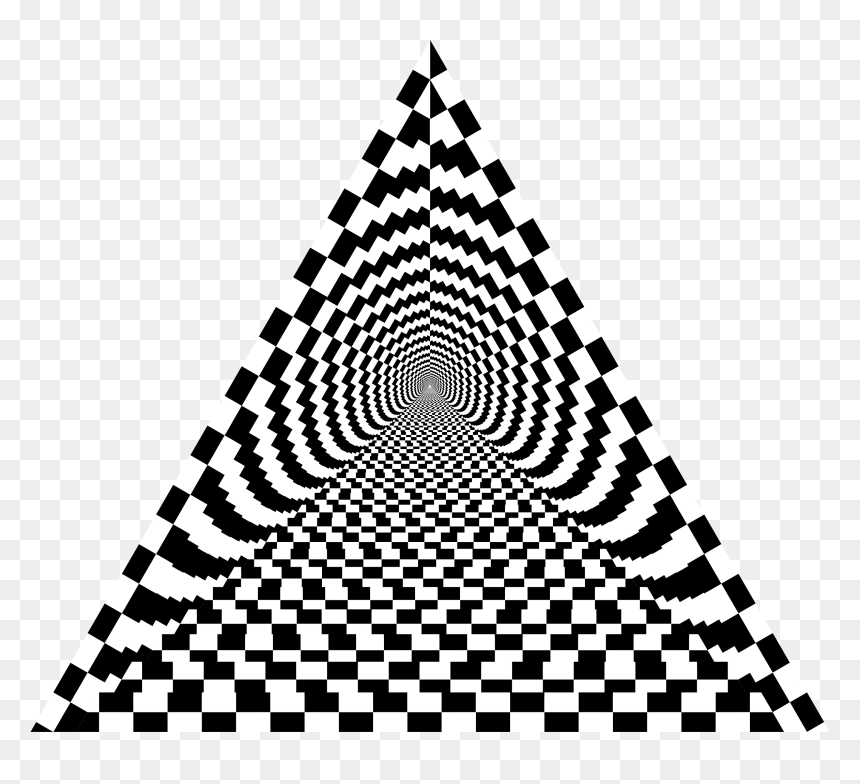 Checkerboard Pyramid Clip Arts - Abstract Illusion Mural Art, HD Png Download - checkerboard png