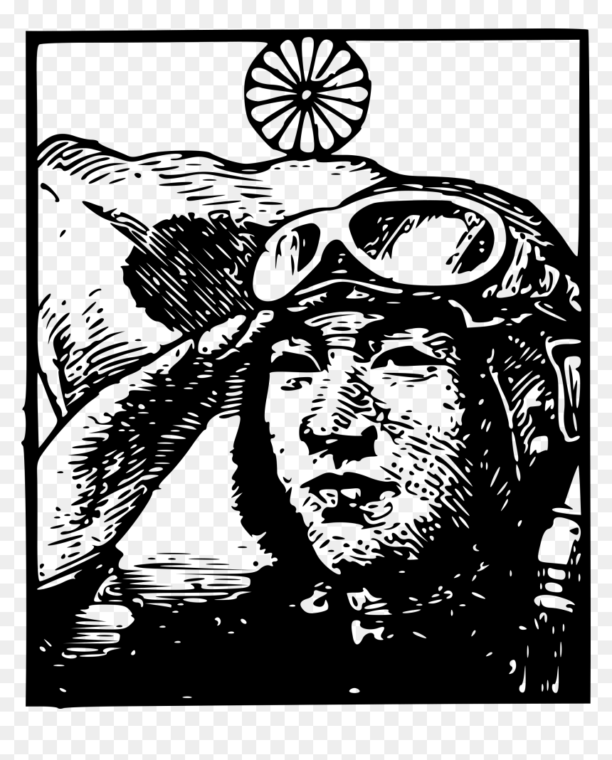 Japanese War Aircraft Pilot Clip Arts - Japanese War Clipart, HD Png Download - pilot png