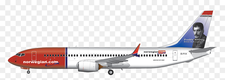 Available As An A3 Print At Https - 737 800 Norwegian Model, HD Png Download - freddie mercury png