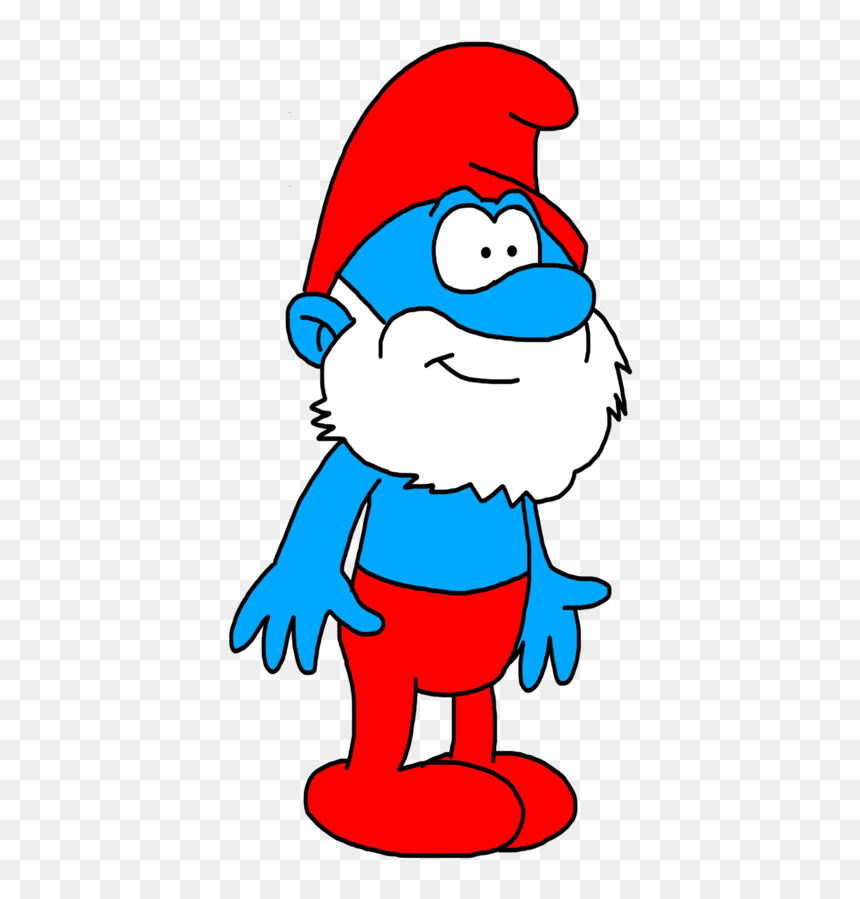Militarism Drawing Papa Smurf Banner Transparent Library - Papa Smurf No Background, HD Png Download - smurf png