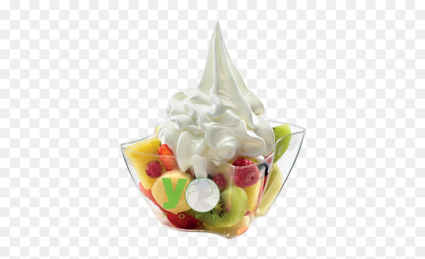 Soft Yogurt Ice Cream, HD Png Download - frozen yogurt png