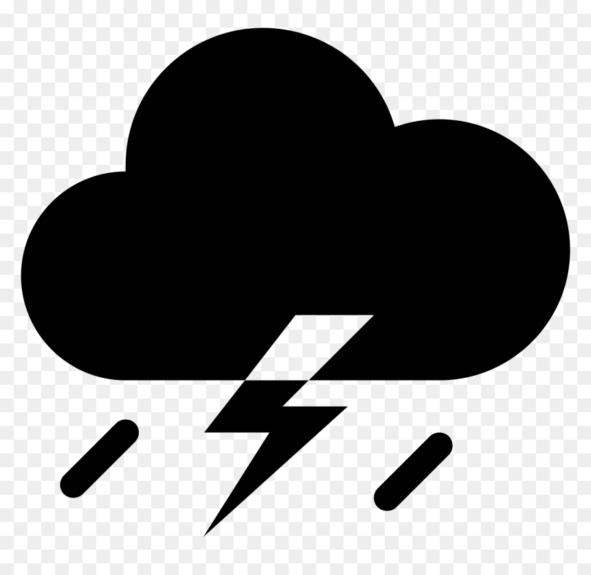 Storm Filled Icon - Icon, HD Png Download - lightning icon png
