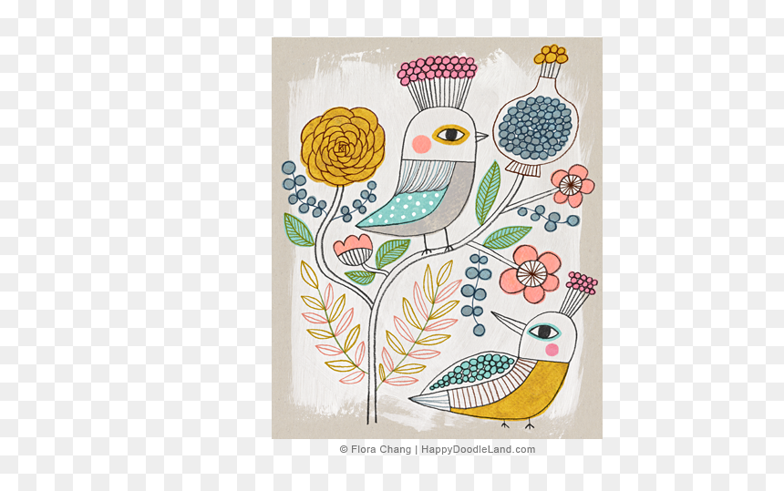 2birds© Flora Chang, HD Png Download - land png