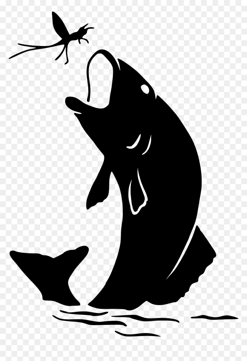 Fishing Silhouette Clip Art, HD Png Download - jumping png